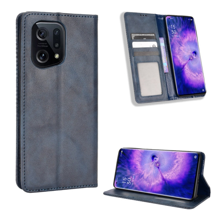 Magnetic Buckle Retro Texture Leather Phone Case — Red