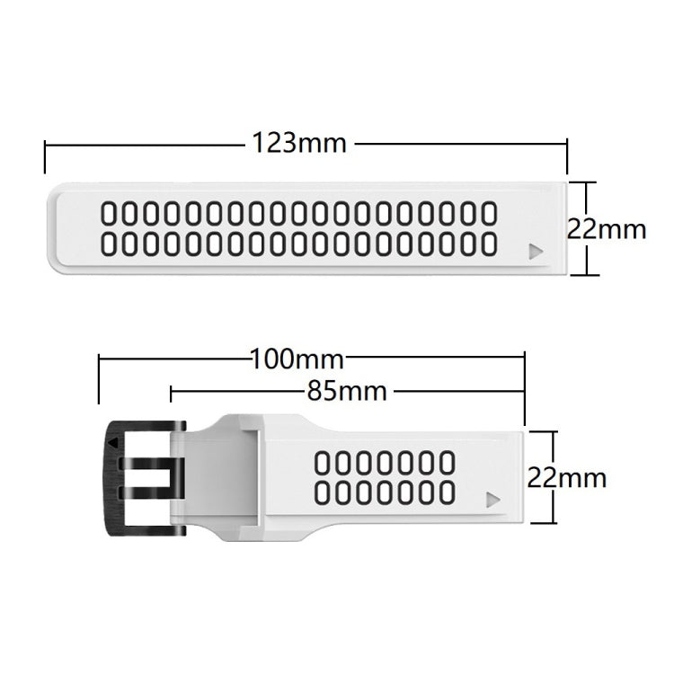 Quick Release Double Row Silicone Watchband