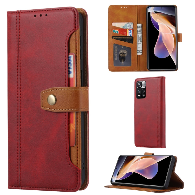 Calf Texture Double Fold Leather Phone Case