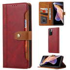 Calf Texture Double Fold Leather Phone Case