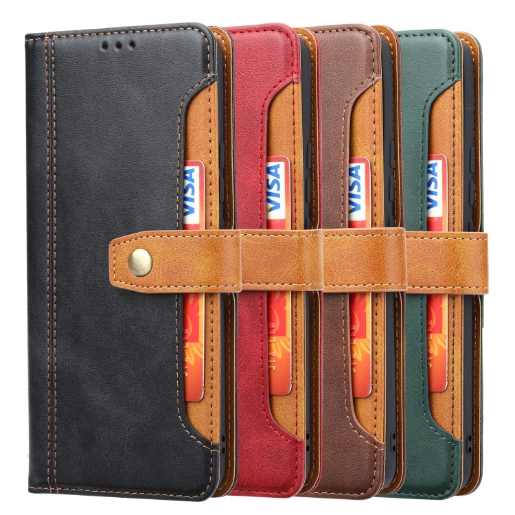 Calf Texture Double Fold Leather Phone Case