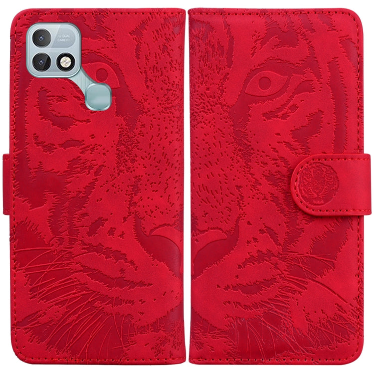 Tiger Embossing Pattern Horizontal Flip Leather Phone Case — Green