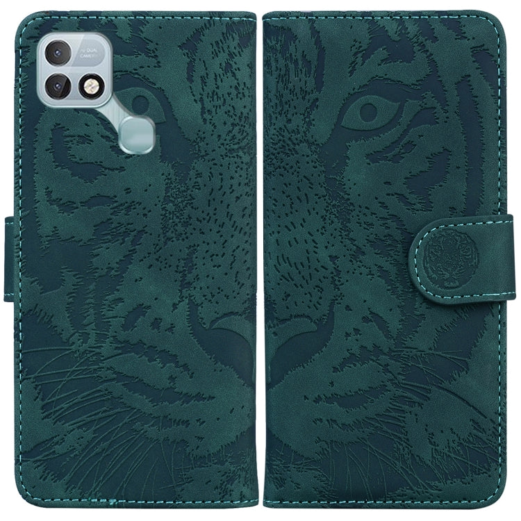 Tiger Embossing Pattern Horizontal Flip Leather Phone Case — Purple