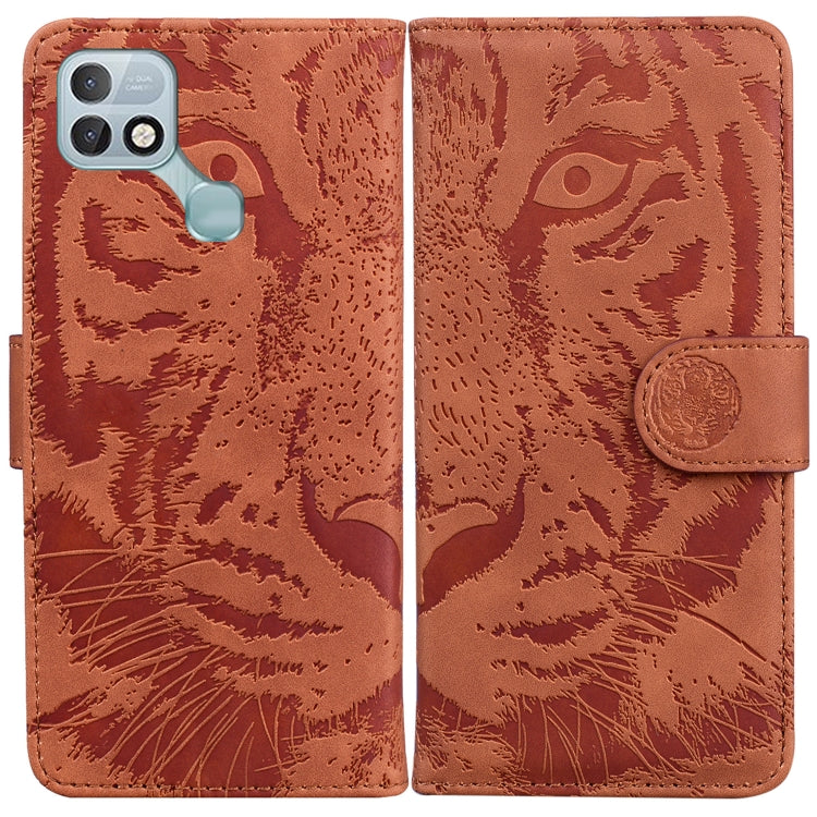 Tiger Embossing Pattern Horizontal Flip Leather Phone Case — Pink