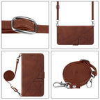 Crossbody 3D Embossed Flip Leather Phone Case