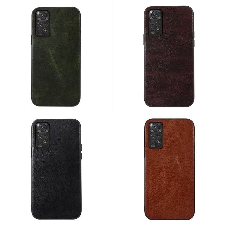 Genuine Leather Double Color Crazy Horse Phone Case