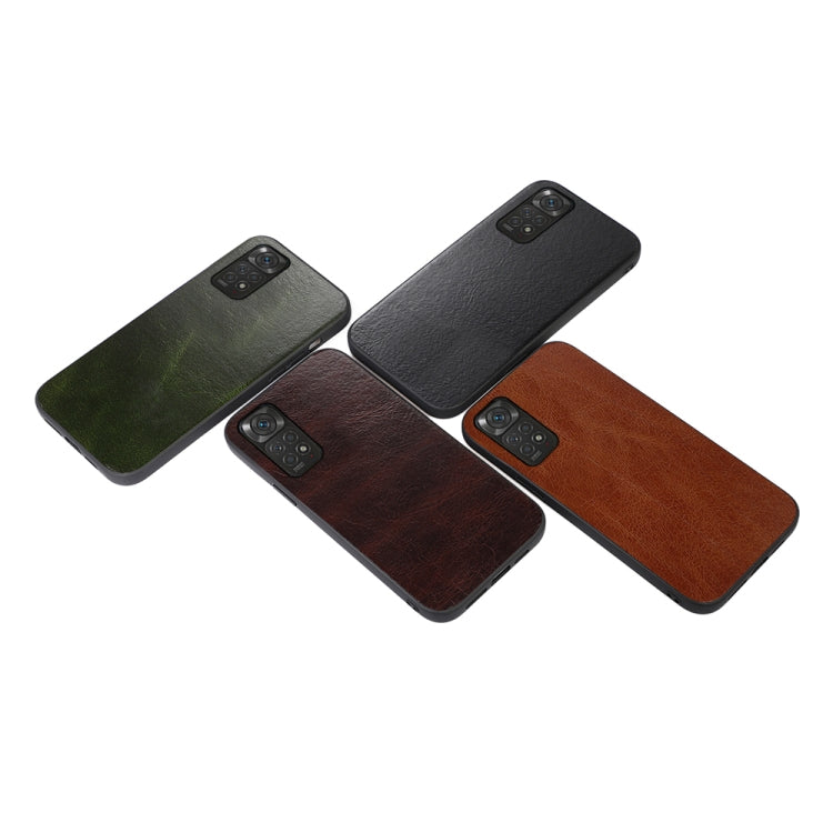 Genuine Leather Double Color Crazy Horse Phone Case