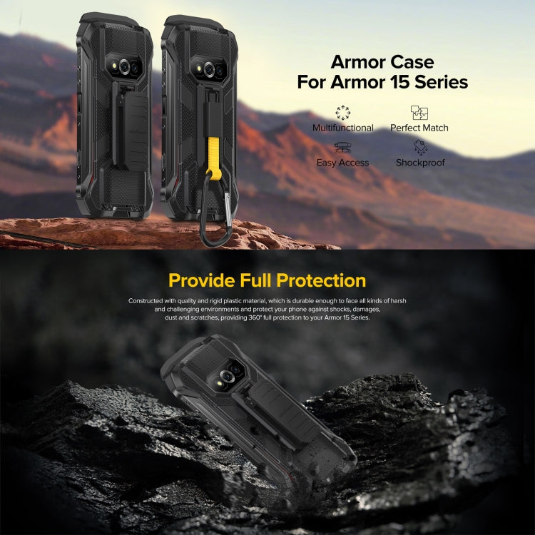 Ulefone Back Clip Phone Case with Carabiner, For Ulefone Power Armor 15