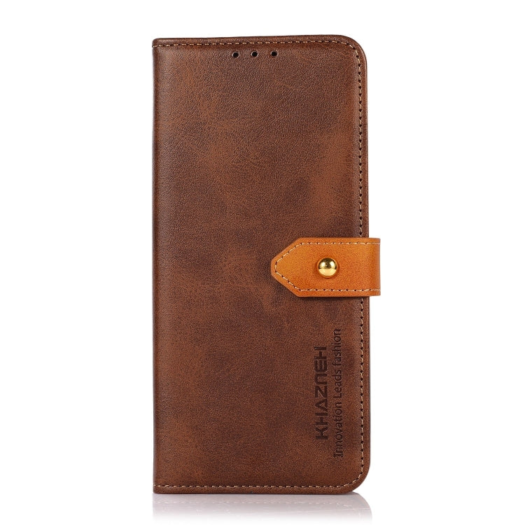KHAZNEH Dual-color Cowhide Texture Flip Leather Phone Case, For Samsung Galaxy M53 5G
