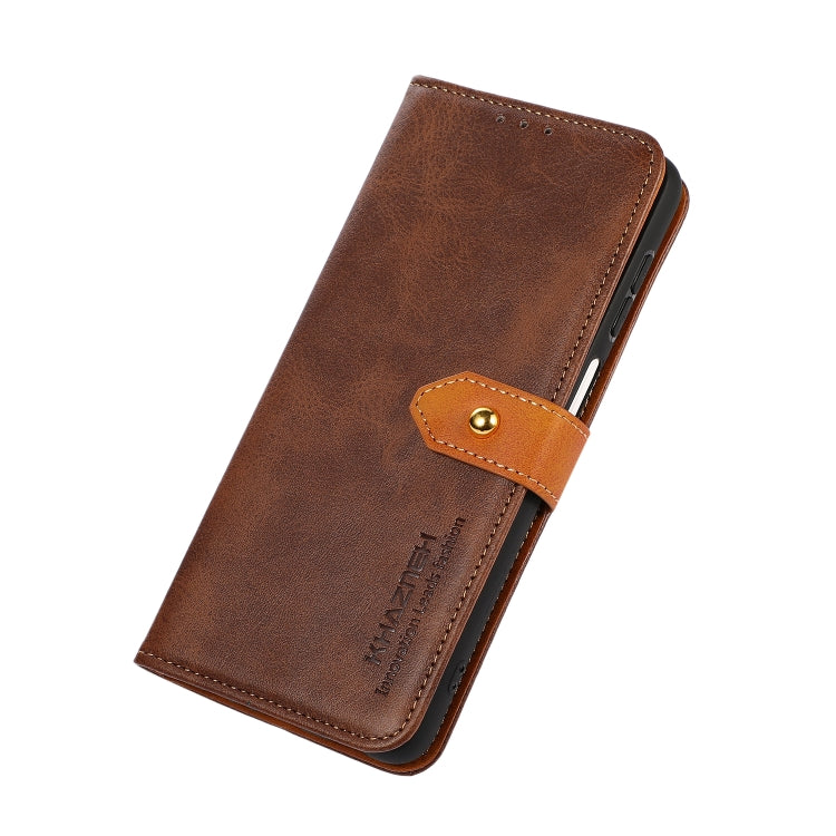 KHAZNEH Dual-color Cowhide Texture Flip Leather Phone Case, For Samsung Galaxy M53 5G