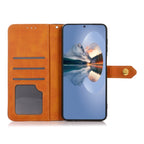 KHAZNEH Dual-color Cowhide Texture Flip Leather Phone Case, For Samsung Galaxy M53 5G