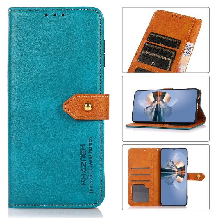 KHAZNEH Dual-color Cowhide Texture Flip Leather Phone Case, For Samsung Galaxy M53 5G