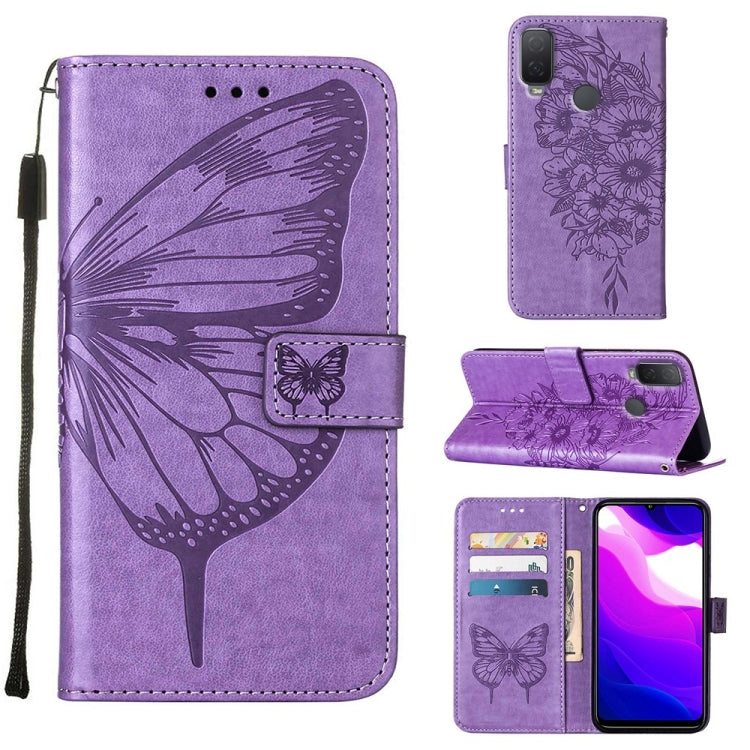 Embossed Butterfly Leather Phone Case