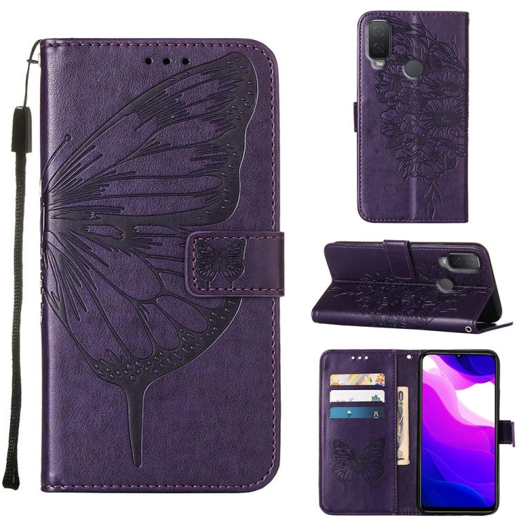 Embossed Butterfly Leather Phone Case