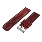 (With sewing thread) Quick-release Leather Strap — For Garmin Fenix 5X