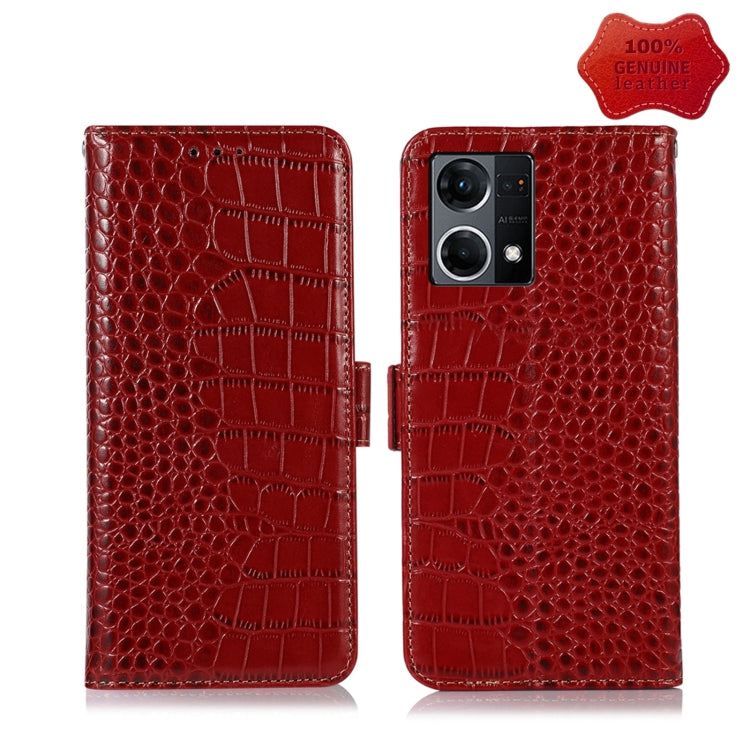 Crocodile Top Layer Cowhide Leather Phone Case, For Alcatel 1B 2022, For Samsung Galaxy M33 5G