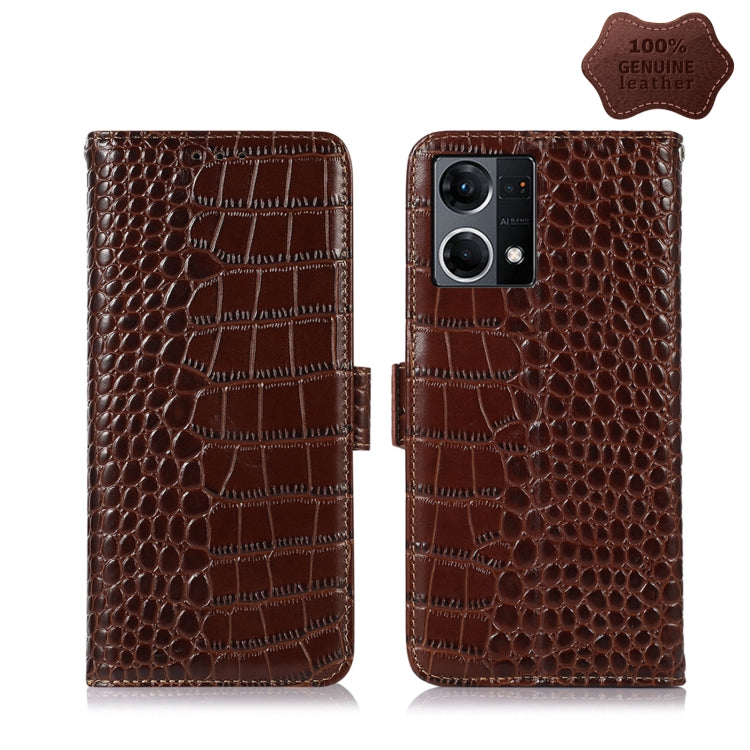 Crocodile Top Layer Cowhide Leather Phone Case, For Alcatel 1B 2022, For Samsung Galaxy M33 5G
