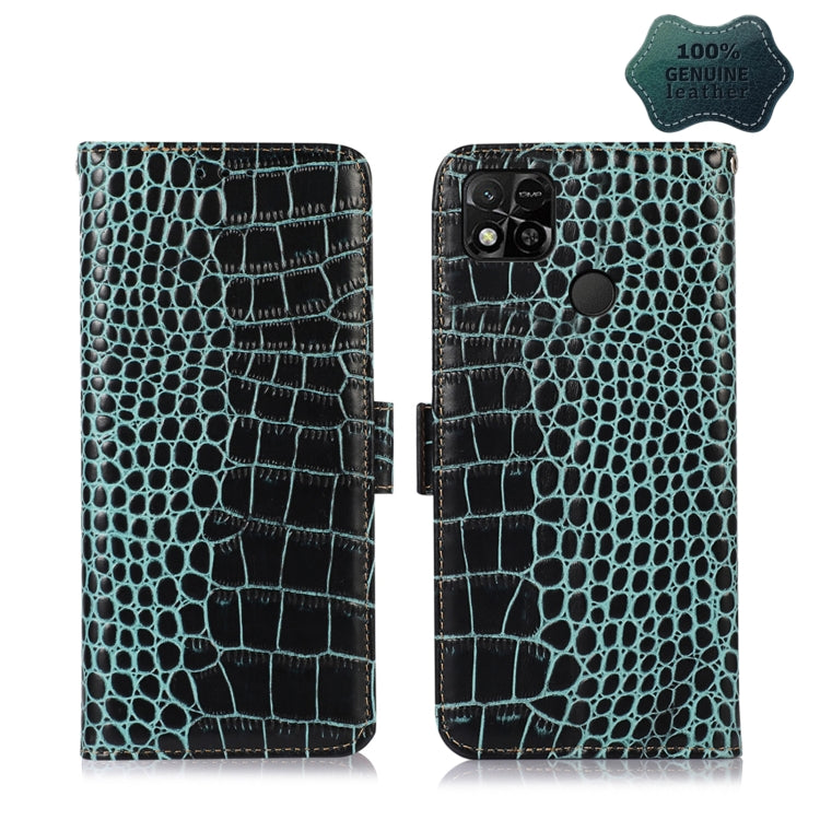 Crocodile Top Layer Cowhide Leather Phone Case, For Alcatel 1B 2022, For Samsung Galaxy M33 5G