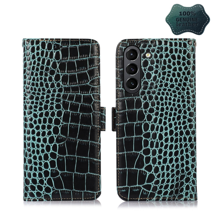 Crocodile Top Layer Cowhide Leather Phone Case, For Alcatel 1B 2022, For Samsung Galaxy M33 5G
