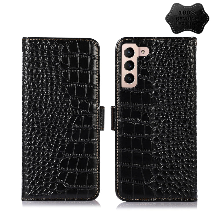 Crocodile Top Layer Cowhide Leather Phone Case, For Alcatel 1B 2022, For Samsung Galaxy M33 5G