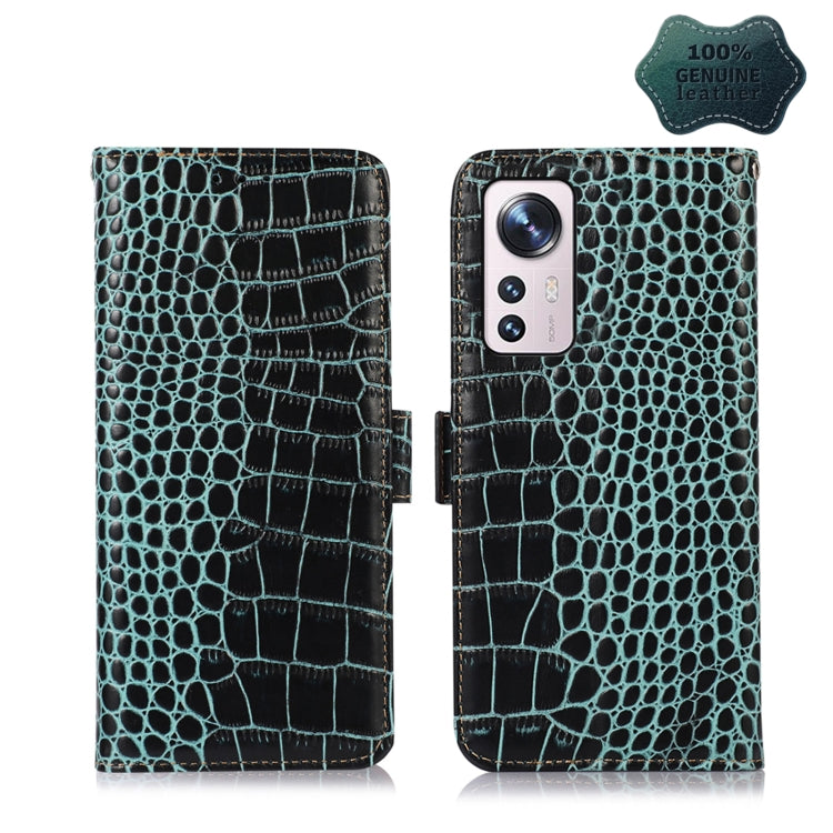 Crocodile Top Layer Cowhide Leather Phone Case, For Alcatel 1B 2022, For Samsung Galaxy M33 5G