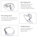 S925 Sterling Silver Simple Lotus Women Open Ring — view 4
