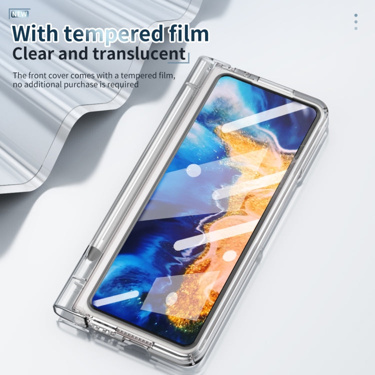 Full Body Electroplating Hinge Phone Case with Stylus, For Samsung Galaxy Z Fold2 5G with Film, For Samsung Galaxy Z Fold2 5G