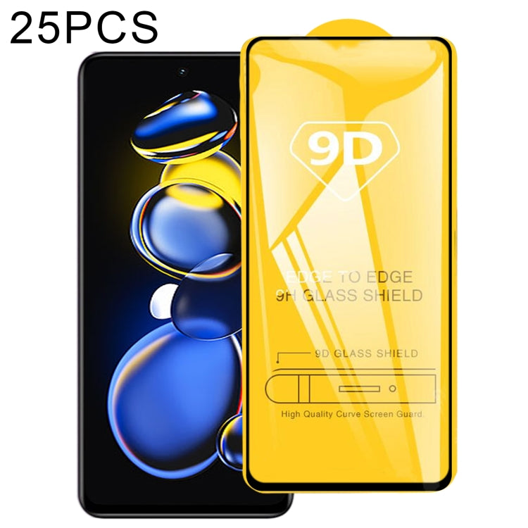 25 PCS 9D Full Glue Screen Tempered Glass Film For Xiaomi Redmi Note 11T Pro/11T Pro+/11T Pro+ Astro Boy Limited Edition