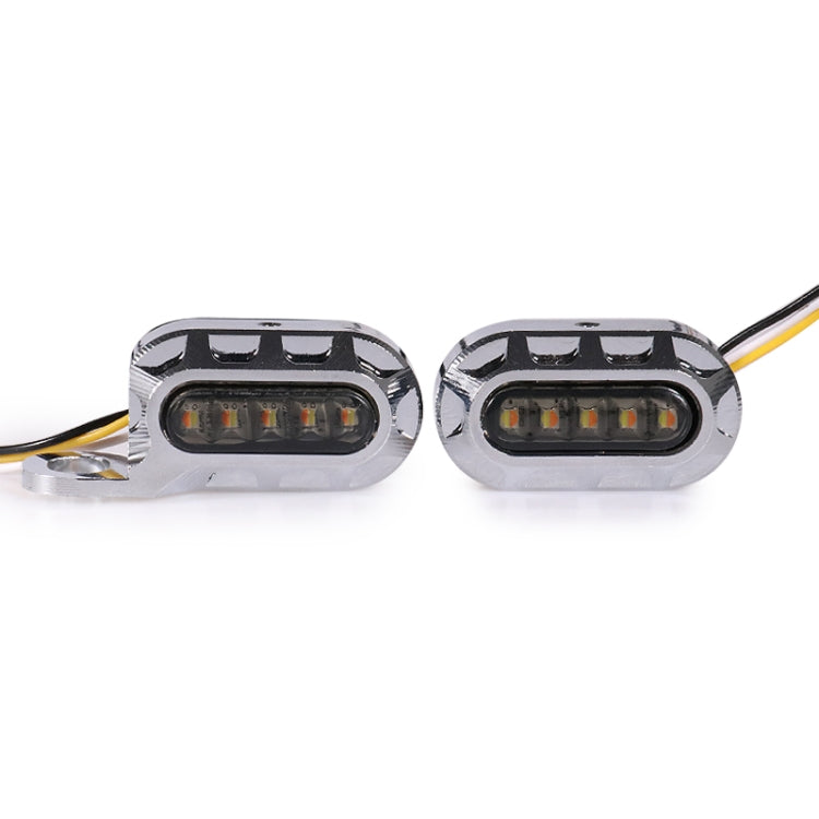 HP-Z058 Motorcycle Modified Rearview Mirror LED Turn Signal Light for Harley Sportsters XL 883 / 1200 — Black