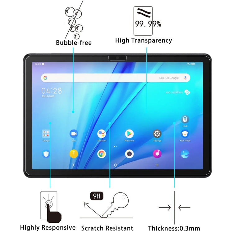 25 PCS 9H 2.5D Explosion-proof Tempered Tablet Glass Film For TCL Tab 10s / Enjoy 2 / T10 / T10S / Honor X8 / Honor 8 Lite / Lenovo K10C X6E6F / Teclast P30T