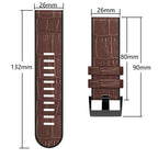 Crocodile Texture Silicone Leather Watch Band