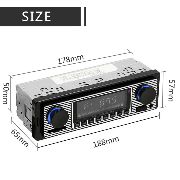 SX-5513 Car LCD Bluetooth 12V MP3 Player, Support FM / TF / U Disk — SX-5513