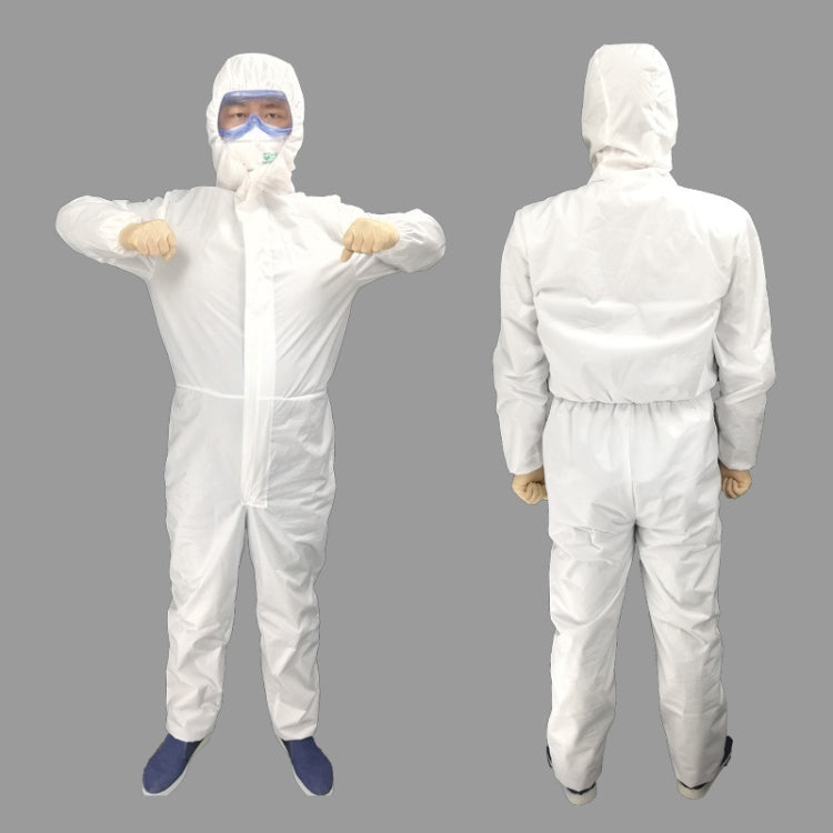 Waterproof Disposable SF Non-woven Breathable Film Siamese Isolation Suit Safely Clothes — 185cm / XXXL