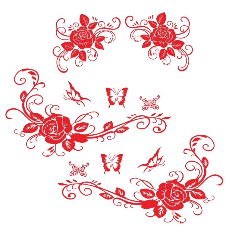 2 PCS/Set D-72 Butterfly Love Flower Pattern Car Modified Decorative Sticker — view 8