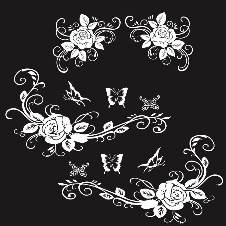 2 PCS/Set D-72 Butterfly Love Flower Pattern Car Modified Decorative Sticker — view 9