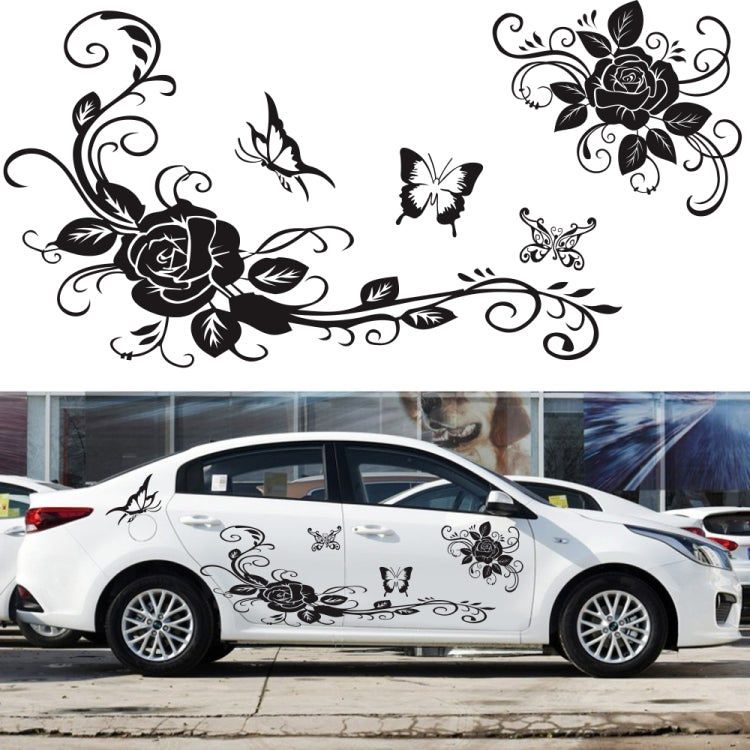 2 PCS/Set D-72 Butterfly Love Flower Pattern Car Modified Decorative Sticker — view 10