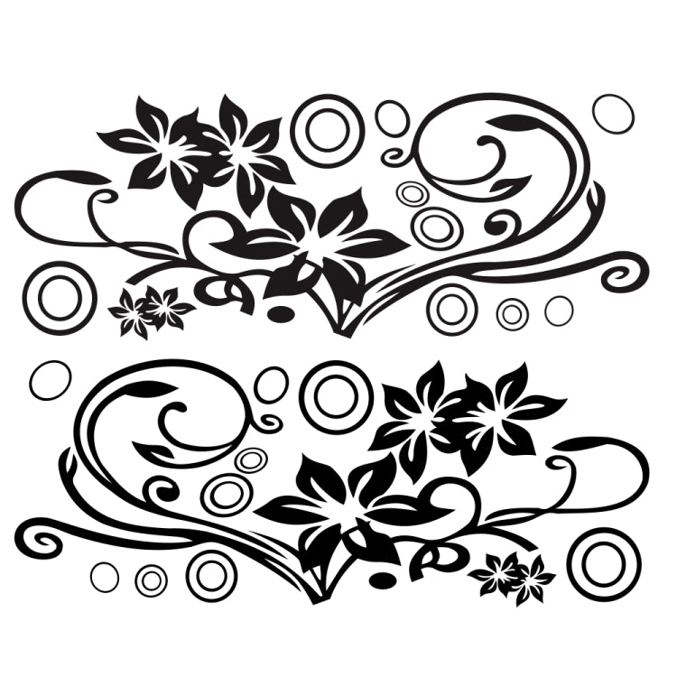 2 PCS/Set D-75 Flower Vine Pattern Car Modified Decorative Sticker