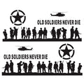 2 PCS/Set D-84 Old Soldiers Pattern Car Modified Decorative Sticker