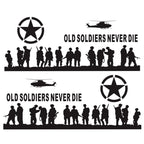 2 PCS/Set D-84 Old Soldiers Pattern Car Modified Decorative Sticker