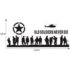2 PCS/Set D-84 Old Soldiers Pattern Car Modified Decorative Sticker — D-84