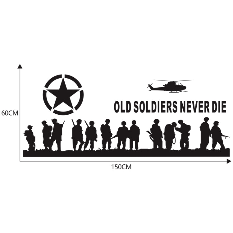 2 PCS/Set D-84 Old Soldiers Pattern Car Modified Decorative Sticker — D-84