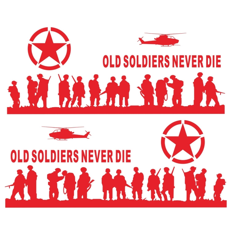 2 PCS/Set D-84 Old Soldiers Pattern Car Modified Decorative Sticker — view 8