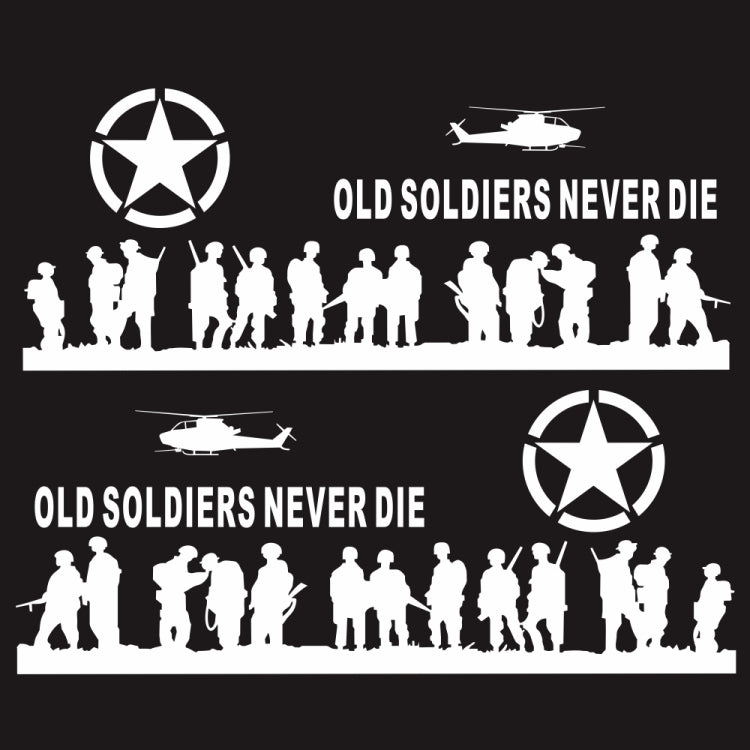 2 PCS/Set D-84 Old Soldiers Pattern Car Modified Decorative Sticker — view 9