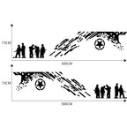 2 PCS/Set D-123 Soldiers Pattern Car Modified Decorative Sticker