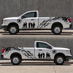 2 PCS/Set D-123 Soldiers Pattern Car Modified Decorative Sticker