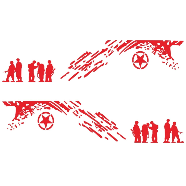 2 PCS/Set D-123 Soldiers Pattern Car Modified Decorative Sticker — view 8