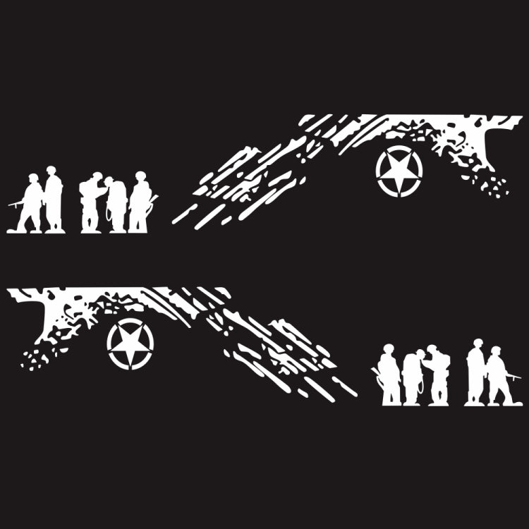 2 PCS/Set D-123 Soldiers Pattern Car Modified Decorative Sticker — view 9