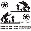 2 PCS/Set D-135 Band of Brothers Pattern Car Modified Decorative Sticker