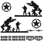 2 PCS/Set D-135 Band of Brothers Pattern Car Modified Decorative Sticker