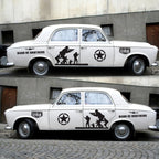 2 PCS/Set D-135 Band of Brothers Pattern Car Modified Decorative Sticker — Black